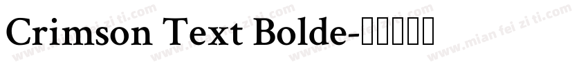Crimson Text Bolde字体转换